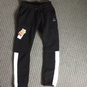 Reebok black and white sweatpants